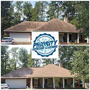Brandon, MS Roof Cleaning Services by Priority Exterior Cleaning LLC. Roof cleaning is a delicate art that should not be left to chance. Call the Brandon, MS Roof Cleaning Experts to make sure your roof is a priority. Our roof soft wash techniques and cleansers will not damage your roof. They will remove the mold, mildew, lichen, and all other contaminants which can shorten the life of your roof.